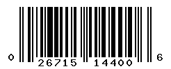 UPC barcode number 026715144006