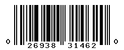 UPC barcode number 026938314620