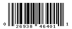 UPC barcode 026938464011