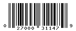 UPC barcode number 027000311479
