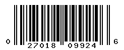 UPC barcode number 027018099246