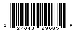 UPC barcode number 027043990655
