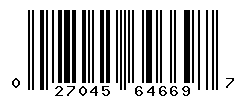 UPC barcode number 027045646697