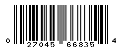 UPC barcode number 027045668354