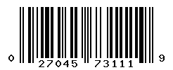 UPC barcode number 027045731119