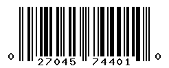 UPC barcode number 027045744010