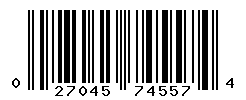 UPC barcode number 027045745574