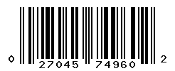 UPC barcode number 027045749602