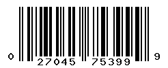UPC barcode number 027045753999
