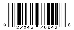 UPC barcode number 027045769426