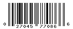 UPC barcode number 027045770866
