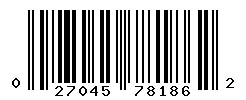 UPC barcode number 027045781862