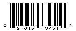 UPC barcode number 027045784511