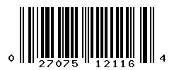 UPC barcode number 027075121164