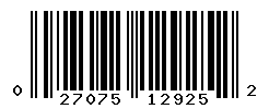 UPC barcode number 027075129252