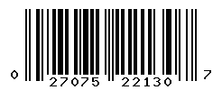 UPC barcode number 027075221307