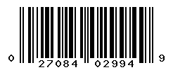 UPC barcode number 027084029949