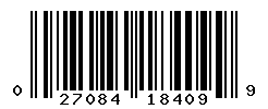 UPC barcode number 027084184099