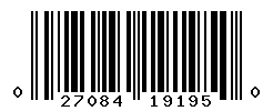 UPC barcode number 027084191950