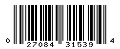 UPC barcode 027084315394