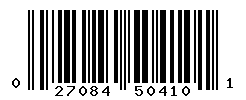 UPC barcode number 027084504101