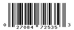 UPC barcode number 027084725353