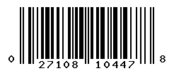 UPC barcode number 027108104478