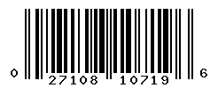 UPC barcode number 027108107196