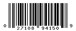 UPC barcode number 027108941509