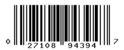 UPC barcode number 027108943947
