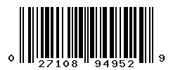 UPC barcode number 027108949529