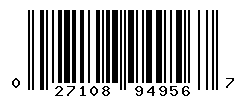 UPC barcode number 027108949567