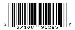 UPC barcode number 027108952659