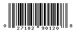 UPC barcode number 027182901208