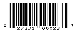 UPC barcode number 027331000233