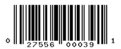 UPC barcode number 027556000391