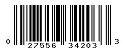 UPC barcode number 027556342033