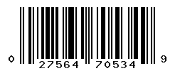 UPC barcode number 027564705349