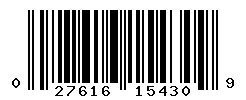 UPC barcode number 027616154309