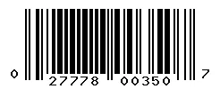 UPC barcode 027778003507