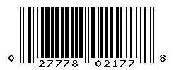 UPC barcode 027778021778