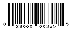 UPC barcode number 028000003555