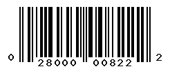 UPC barcode number 028000008222