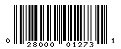 UPC barcode number 028000012731