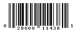 UPC barcode number 028000114381