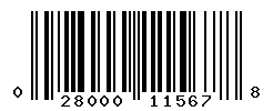 UPC barcode number 028000115678