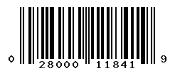 UPC barcode number 028000118419