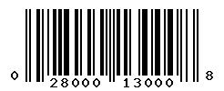 UPC barcode number 028000130008