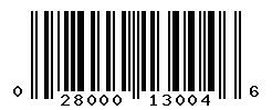 UPC barcode number 028000130046