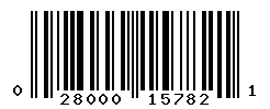 UPC barcode number 028000157821